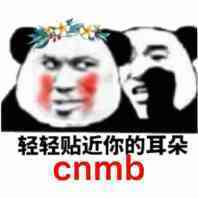 熊猫头耳语：轻轻贴近你的耳朵，cnmb