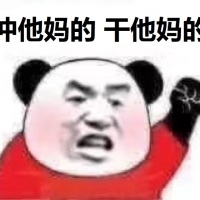 熊猫头激动骂人：冲他妈的_干他妈的